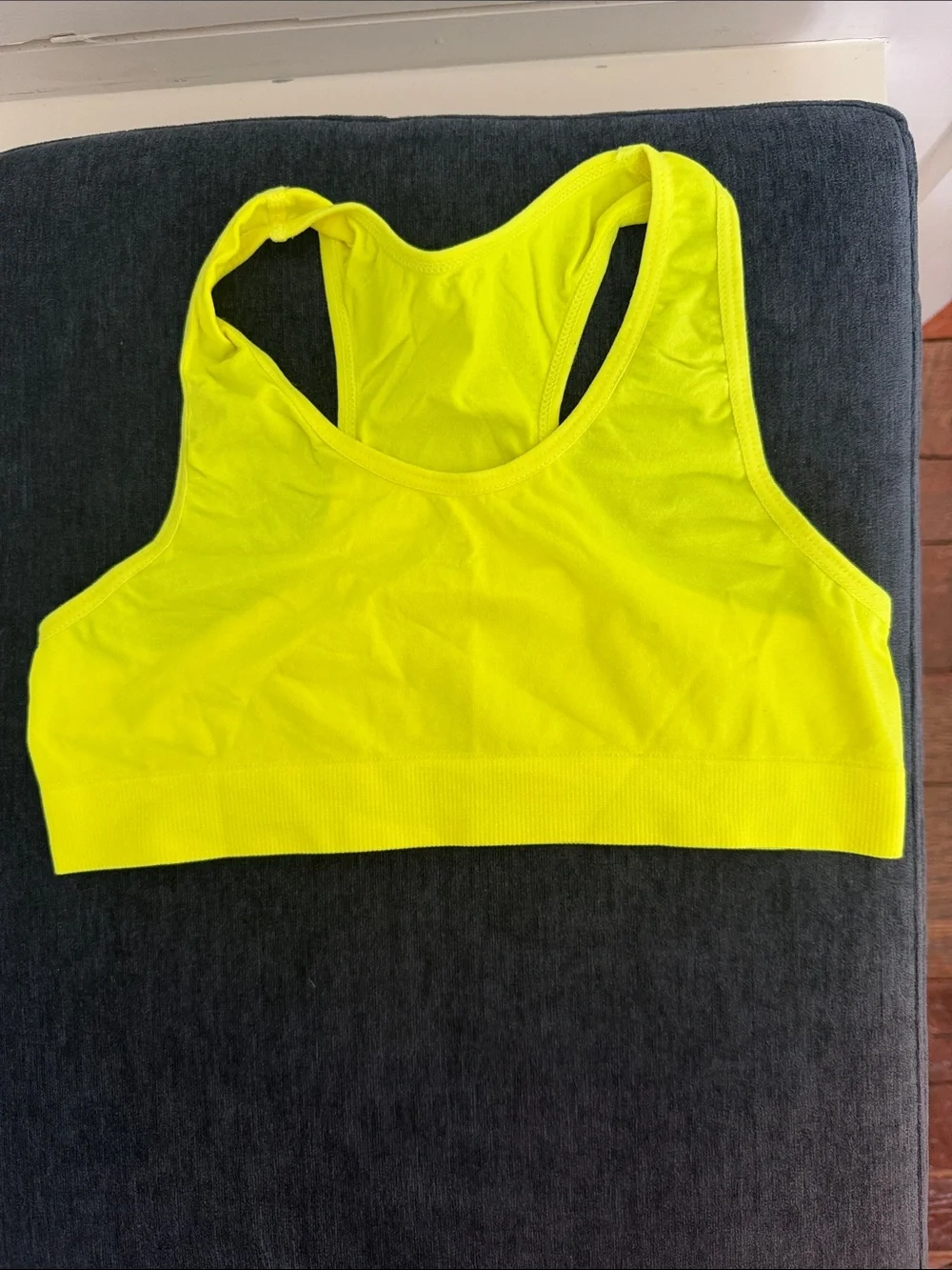 Set of 3- like new Neon Sports Bra Trio - Yellow, Pink, Lime (youth sx XL)